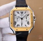 Superclone Santos de Cartier Chronograph 7750 watch Two Tone